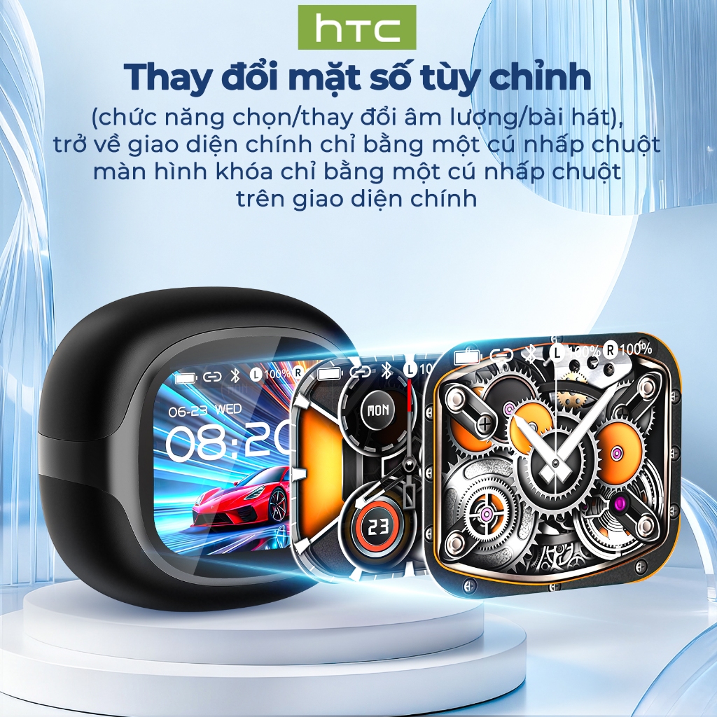 HTC NE58 Tai nghe Bluetooth Tai nghe dịch thuật AI Âm thanh Hi-Fi Chống nước IPX5 Điều khiển màn hình Micrô tích hợp | BigBuy360 - bigbuy360.vn