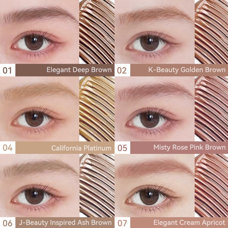 Mascara Lông Mày 2 đầu PinkPunk Chì kẻ mày Tự Nhiên 6 Màu Chống Nước & Nhòe Không Lem(280mg + 1.5g) | BigBuy360 - bigbuy360.vn