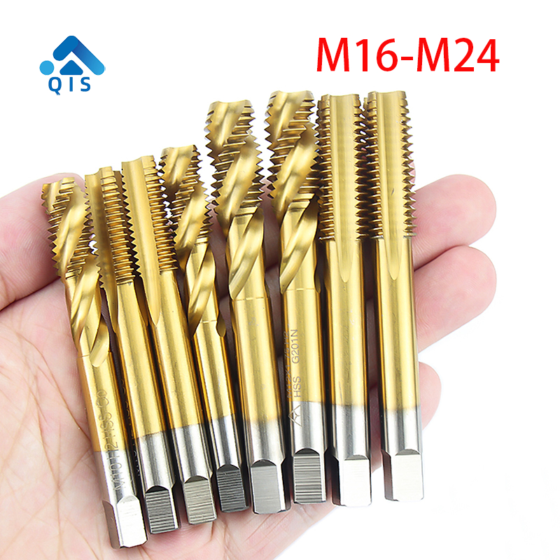 Bộ vòi khoan rãnh xoắn ốc M16-M24 6552 HSS M35 Cobalt, Mũi khoan vòi máy có chân vuông, Máy tạo ren 