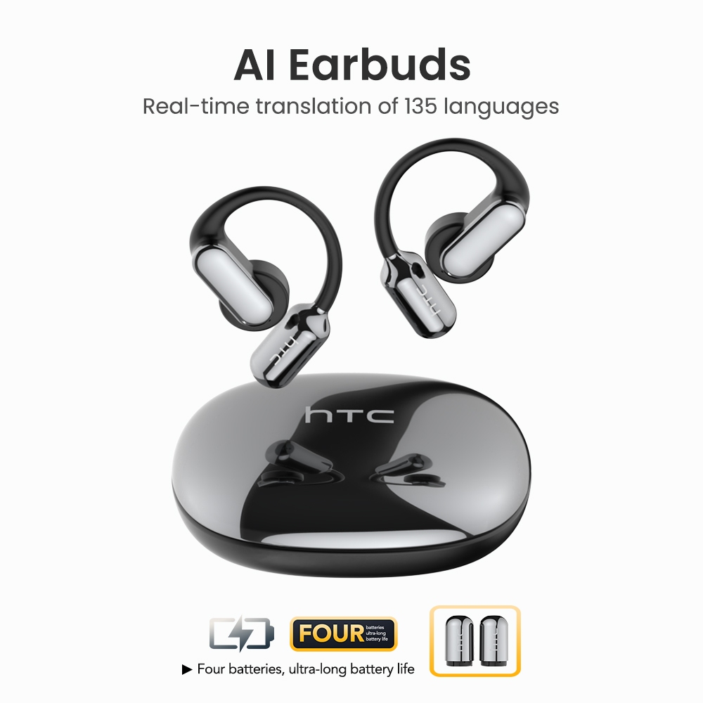 HTC NE50 Tai nghe dịch thuật AI Bluetooth 6.0 4 pin thay thế Thời lượng pin dài Điều khiển cảm ứng Cuộc gọi thoại HD Có micro | BigBuy360 - bigbuy360.vn