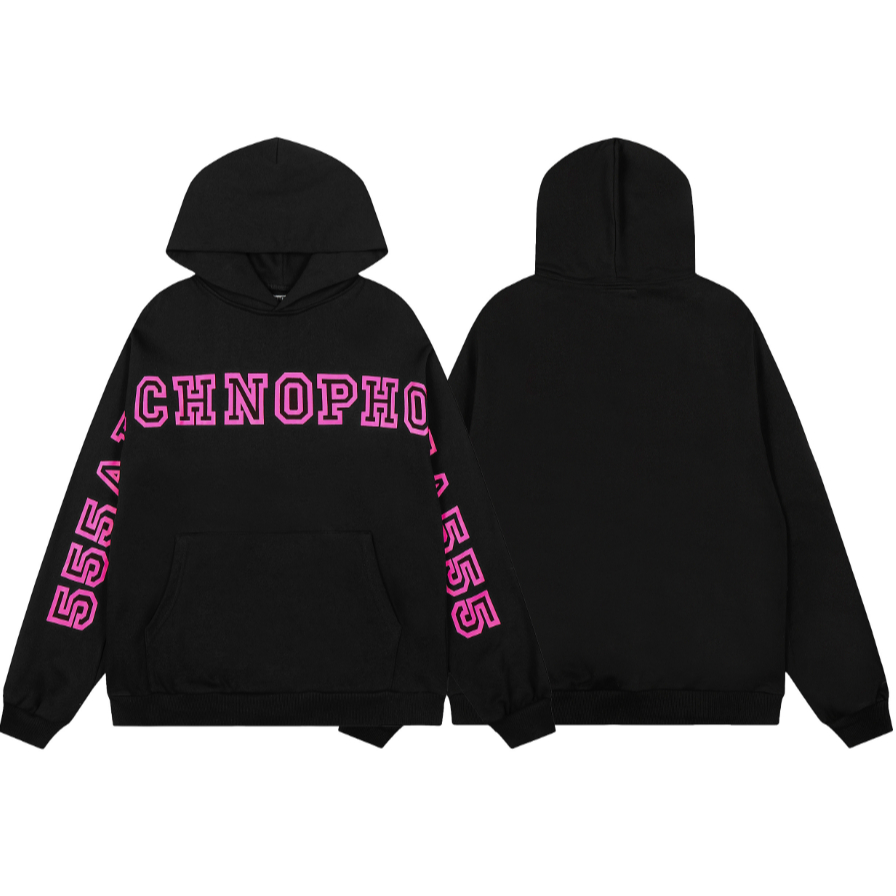 Áo nỉ có mũ trùm đầu in hình SP5DER thời trang