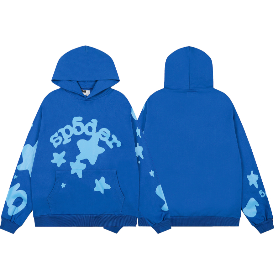 Áo nỉ có mũ trùm đầu in hình SP5DER thời trang