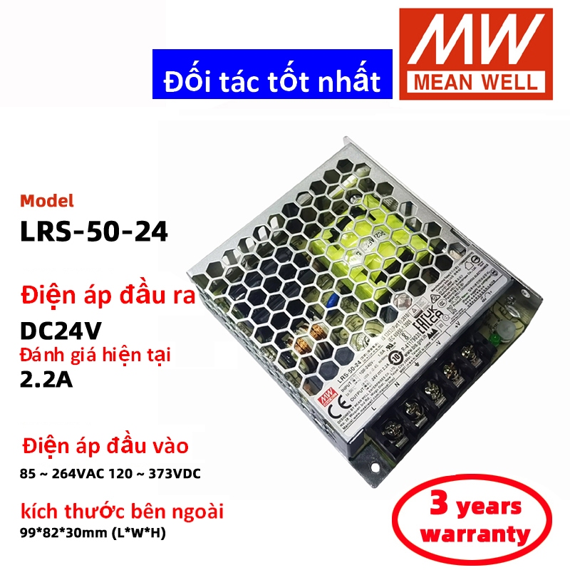 MEAN WELL LRS-50-24 DC24V 2.2A LRS-50-5 LRS-50-12 LRS-50-15 LRS-50-36 LRS-50-48 Nguồn chuyển mạch Ng