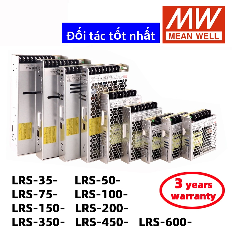MEAN WELL LRS-35 LRS-50 LRS-75 LRS-100 LRS-150 LRS-200 LRS-350 DC12V DC24V Bộ nguồn chuyển mạch
