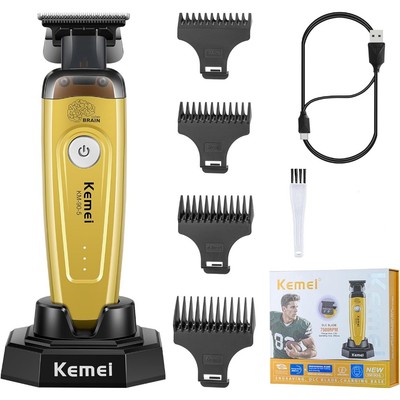 Kemei 90-5 Điện Cắt Tóc Râu Cho Nam Zero Gap Clipper DLC Blade 7500 RPM Không Dây Cắt Tóc Hoàn Thiện Máy Cắt Tóc