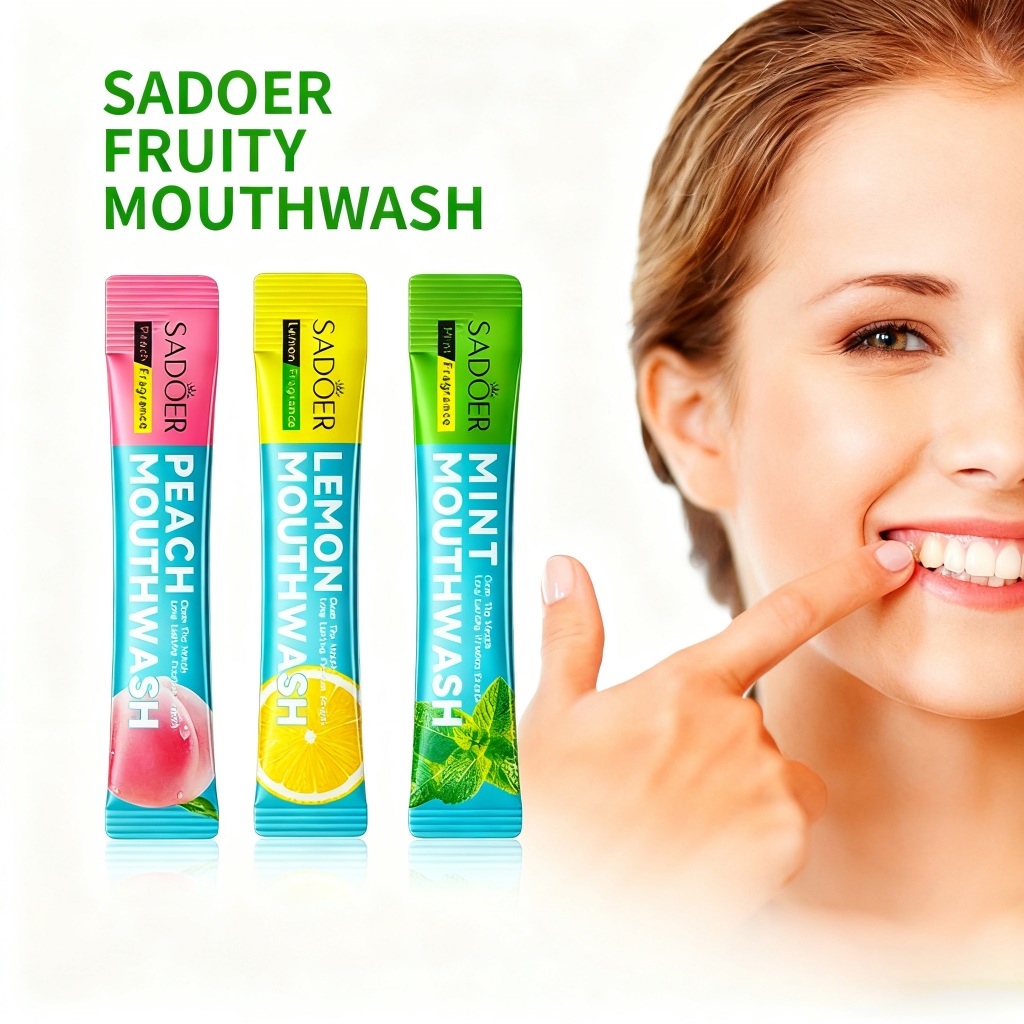 Sadoer chiếc Nước súc miệng di động - Hương chanh & nho đen, Không chứa cồn…