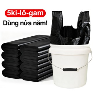 Túi Đựng Rác Túi Rác Đen 5 10 20 30KG - Size Đại Trung Nhỏ Có Quai xách Kiểu Áo Vest - Nilong Xốp Bền Chắc Chắn Phổ Diện Cho Bếp Nhà Vệ Sinh Gia Đình Thu Gom Rác Sinh Hoạt 