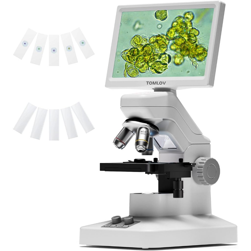 TOMLOV DM301 Max 7inch 1200X WiFi kỹ thuật số USB & HDMI Không dây 3 ống kính Kính hiển vi sinh học 