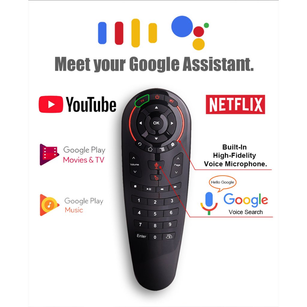 G30S Air Mouse Điều khiển từ xa bằng giọng nói Điều khiển từ xa thông minh không dây 2.4G cho Androi