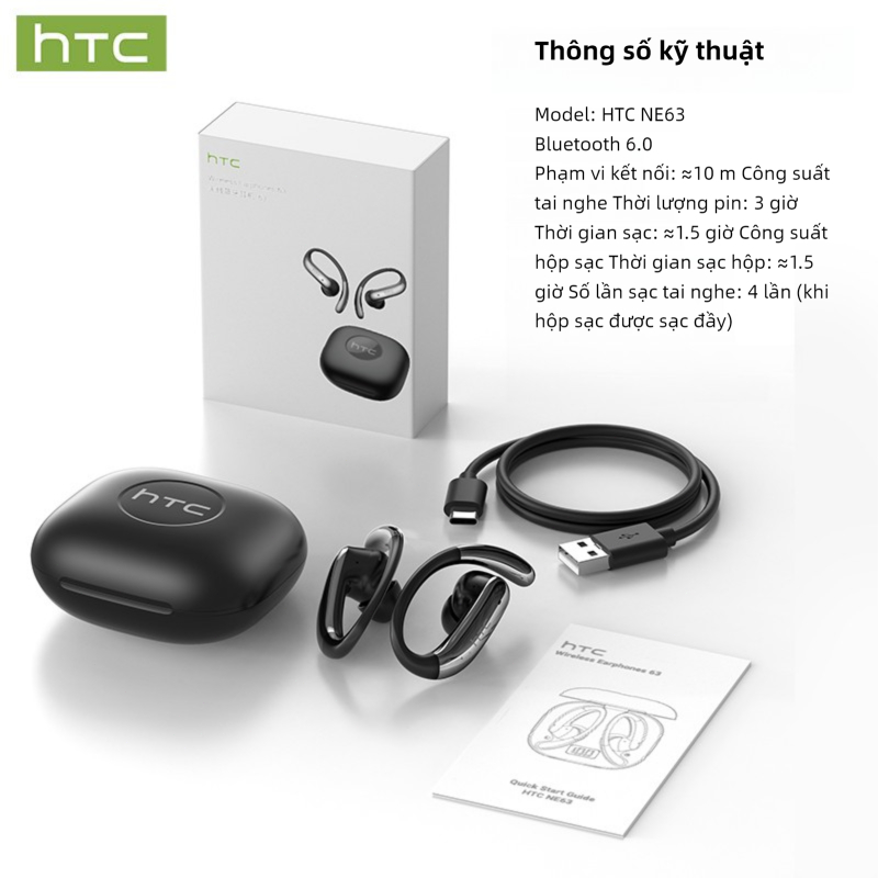 Bảo hành 1 năm Tai nghe dịch thuật HTC NE63 AI Dịch thuật thời gian thực Tai nghe BluetoothTWS Bluetooth 6.0 Chất lượng âm thanh HiFi Tai nghe không dây chống nước IPX5 | BigBuy360 - bigbuy360.vn