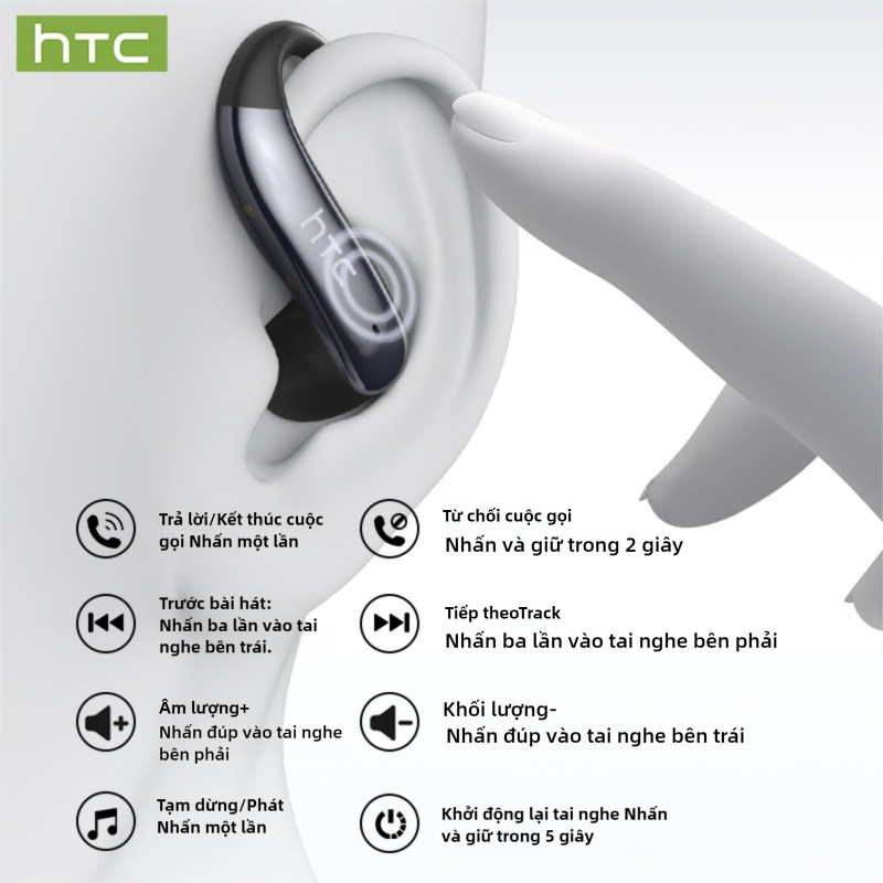 Bảo hành 1 năm Tai nghe dịch thuật HTC NE63 AI Dịch thuật thời gian thực Tai nghe BluetoothTWS Bluetooth 6.0 Chất lượng âm thanh HiFi Tai nghe không dây chống nước IPX5 | BigBuy360 - bigbuy360.vn