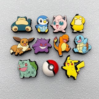  Cartoon Shoes Flower Accessories POKEMON Jibtz pikachu shoe buckles 