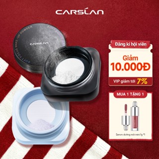 Phấn phủ Black Magnet CARSLAN kiềm dầu màu đen chống nước chống mồ hôi che phủ bóng dầu cho mặt 8g