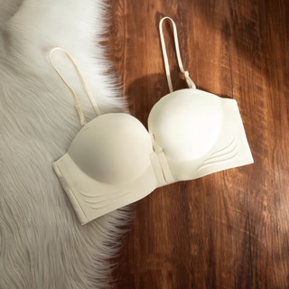  Áo Ngực Cài Trước Không Gọng - Dệt Liền Phiến Không Hằn Nâng Ngực Đầy Đặn Đệm Dày 6CM - 2 Kiểu Đeo  Không Dây Dây Mảnh  