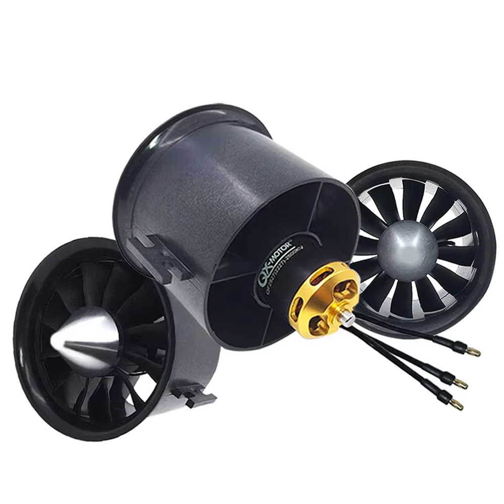 Qx-Motor 70mm EDF QF2827 Động cơ không chổi than Quạt ống 12 cánh cho máy bay RC