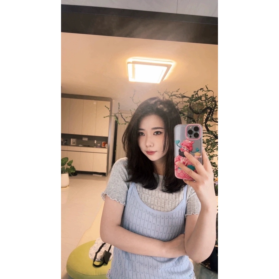 Giả Hai Mảnh Treo Tay Ngắn Nữ Mùa Hè Phong Cách Hàn Quốc Màu Sắc Tương Phản Tai Gỗ Mỏng Cổ Tròn Top UG46 Umode | BigBuy360 - bigbuy360.vn