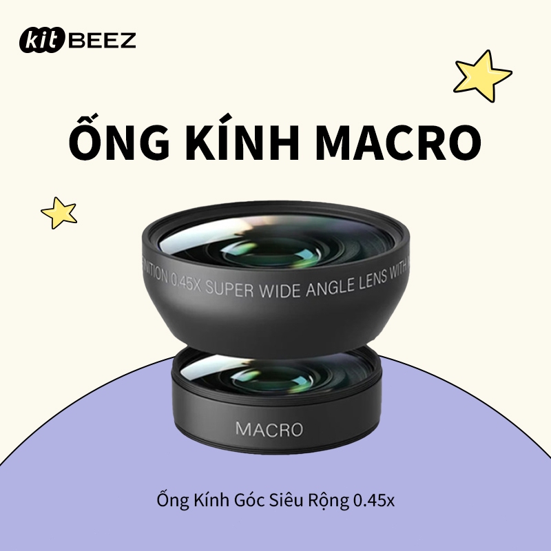 Ống kính máy ảnh kỹ thuật số KiTBEEZ 52mm Góc rộng cố định lấy nét cố định 2 trong 1 Ống kính máy ảnh chuyên nghiệp SLR cho máy ảnh KP-2