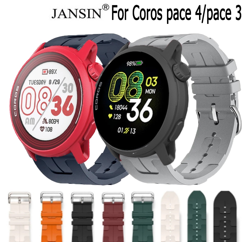 Dây đeo cao su mềm chính hãng cho coros Pace Vòng đeo tay khóa kim loại 3 dây cho coros pace3