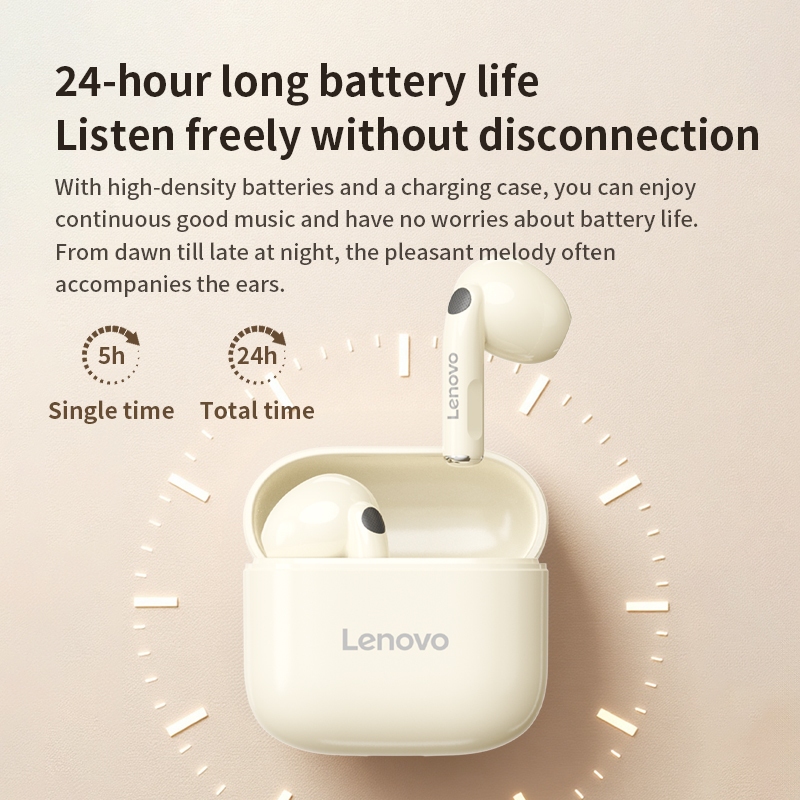Tai nghe Lenovo EA186 Bluetooth 5.4 Tai nghe không dây đích thực Tuổi thọ pin dài Âm thanh nổi HD có Mic Nhạc | BigBuy360 - bigbuy360.vn