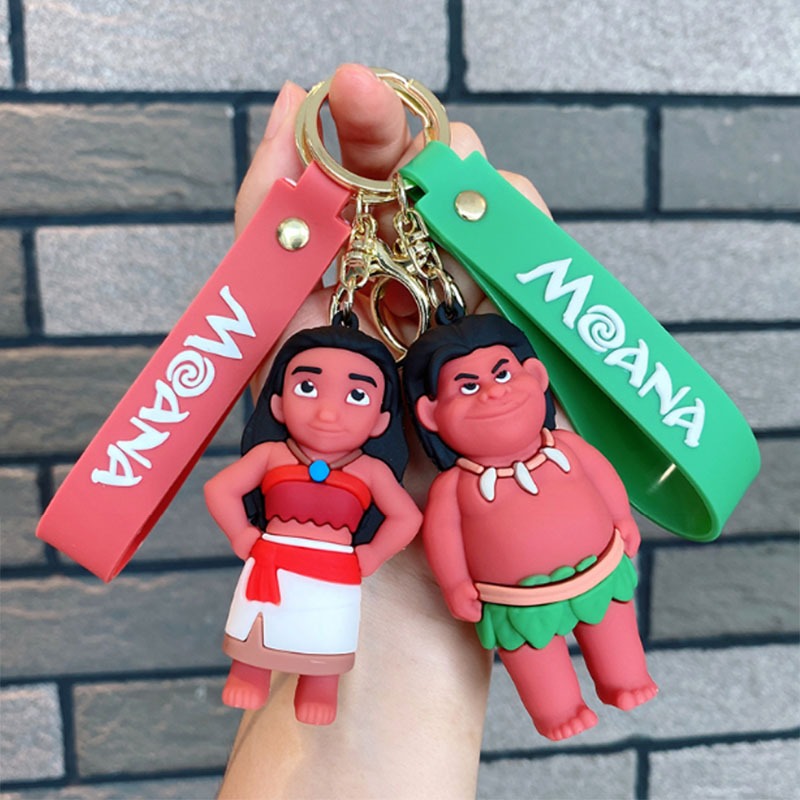 Móc Khóa Moana Gà Hei Hei Maui Công Chúa Cute Phụ Kiện Treo Balo Quà Tặng Cho Bé