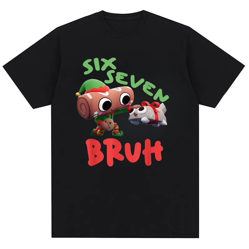 Dandy Bruh 67 Days Meme Humor 6 7 Shelly World 6 7 67 Áo thun Cotton nguyên chất thời trang nam