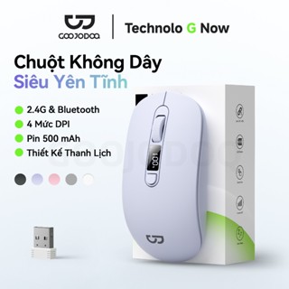  GOOJODOQ Chuột không dây  4 cấp độ DPI chính xác Màn hình kỹ thuật số yên tĩnh Kết nối chế độ kép có thể sạc lại 
