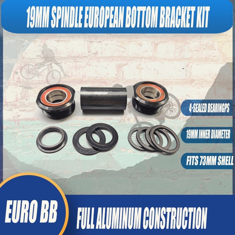 BMX EURO BB Xoay được BB 19MM, phù hợp với vỏ 73MM Bộ giá đỡ đáy trục chính 19mm