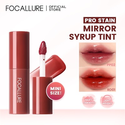 FOCALLURE Mini Mirror Dewy Lip Tint Gloss Rich Non-Stick Cup Moisture Light Clear Non-Sticky 1.3g