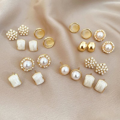 Bộ bông tai ngọc trai nhỏ giọt dầu DREJEW - Elegant và phù hợp mọi ngày