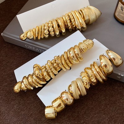 DREJEW - Bộ 20 bông tai tròn xếp ly đính đá, phong cách cổ điển và thời trang, sang trọng, nhẹ nhàng