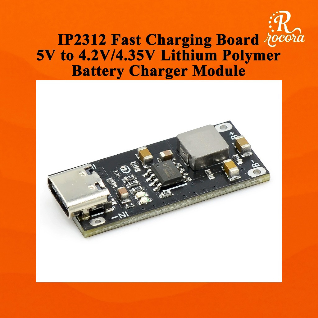 Bảng sạc nhanh IP2312 3A 5V đến 4.2V / 4.35V Mô-đun sạc pin Lithium Polymer Type-C Đầu vào