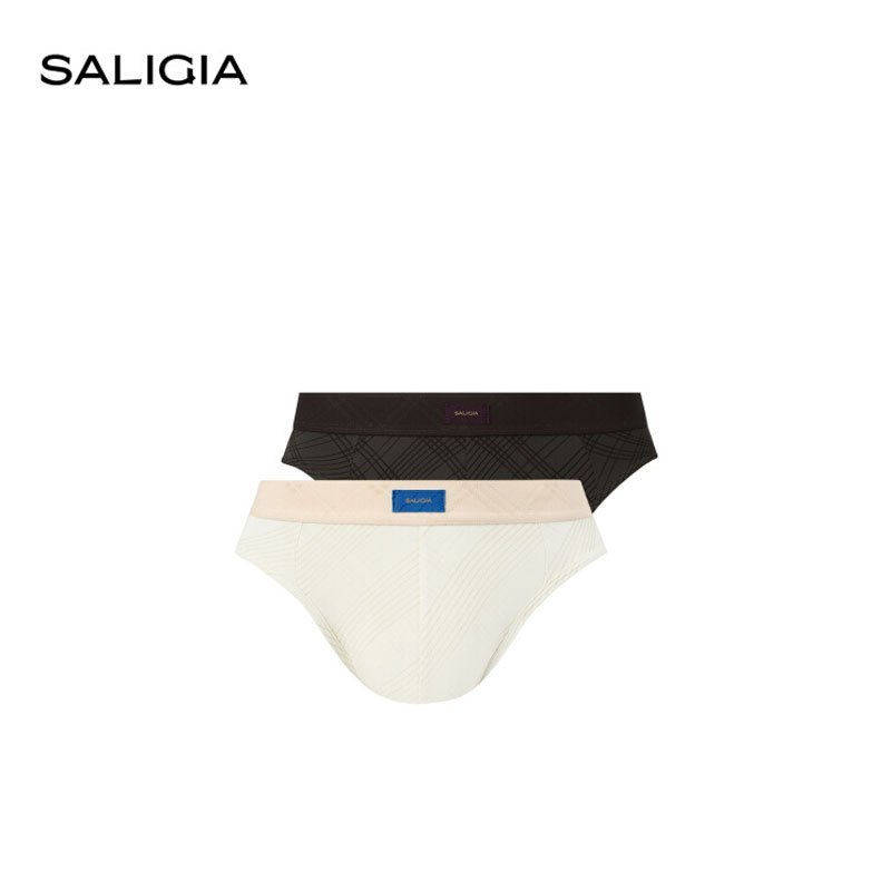 SALIGIA | Quần lót nam kẻ sọc Highland 120S Modal Diamond Dark Pattern Jacquard Quần lót nam