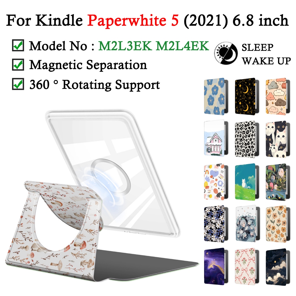 Dành Cho Kindle Paperwhite 5 (Thế Hệ 11) 2021 6.8 '' E-Reader Case Phiên Bản Đã Ký Tách Từ 2 Trong 1