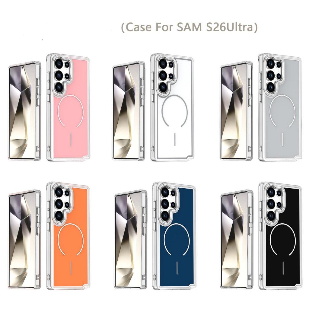 Ốp điện thoại hai tông màu cho Samsung S26 Ultra, S25 Ultra, S24 Ultra, A16 và A17 – bìa cứng từ tín