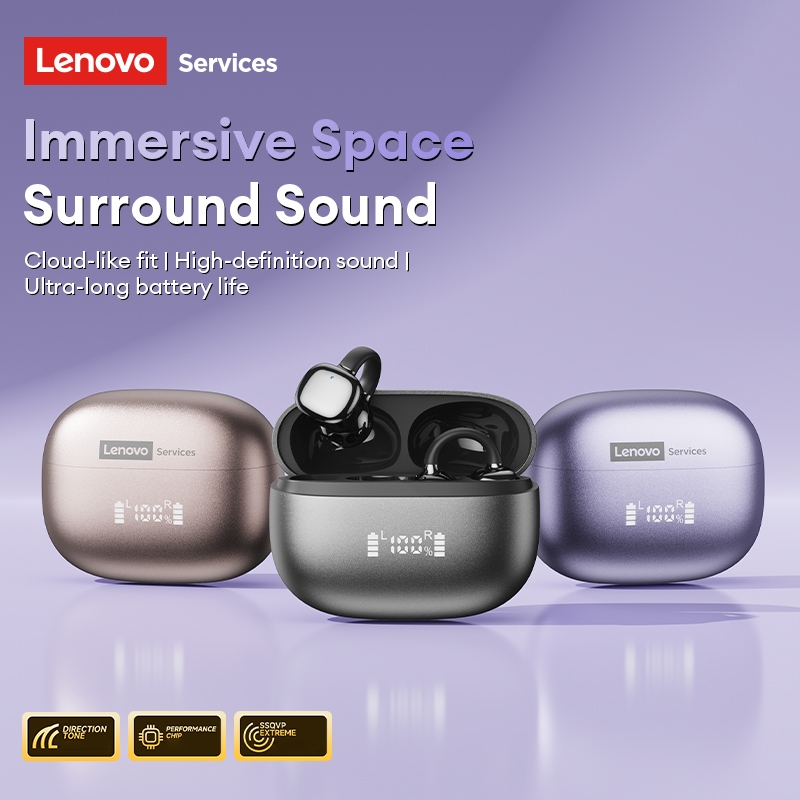 Tai nghe Bluetooth Lenovo RS119Pro và Tai nghe kẹp tai mở có Bluetooth 6.0 và 30ms Độ trễ thấp để chơi game cộng với 3,5g Thoải mái nhẹ | BigBuy360 - bigbuy360.vn