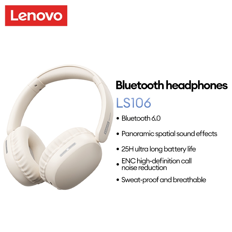 Lenovo LS106 Bluetooth Headhone HIFI Chất Lượng Âm Thanh Hiệu Ứng Âm Thanh Toàn Cảnh ENC Cuộc Gọi Độ Nét Cao Tiếng Ồn Pin Tuổi Thọ Dài Chống Mồ Hôi Và Thoải Mái Bluetooth 6.0 | BigBuy360 - bigbuy360.vn