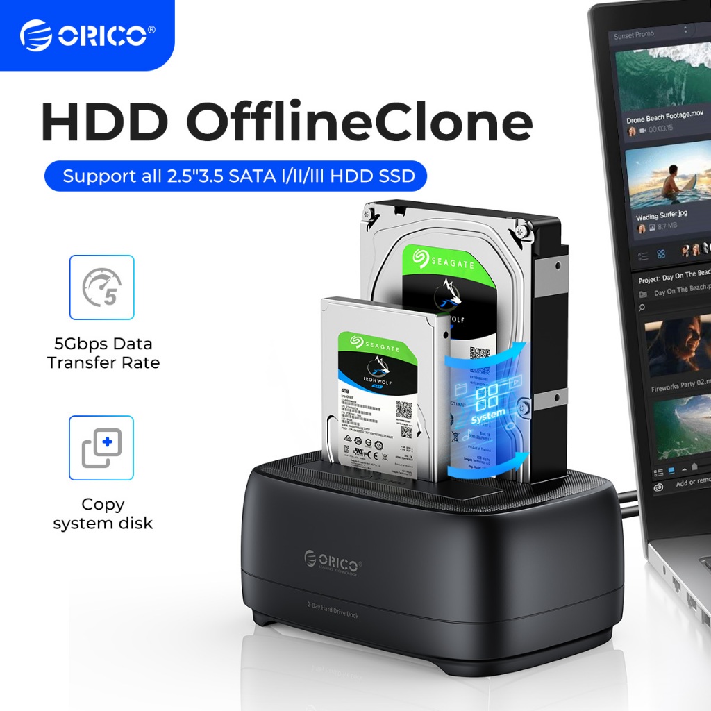 ORICO Type C Clone Docking Station Hỗ trợ SSD HDD 18TB
