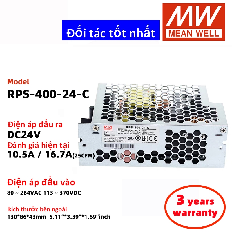 MEAN WELL RPS-400-24-TF / SF RPS-400-12-SF / TF RPS-400-15-TF / SF RPS-400-48-SF / TF RPS-400-27-SF 