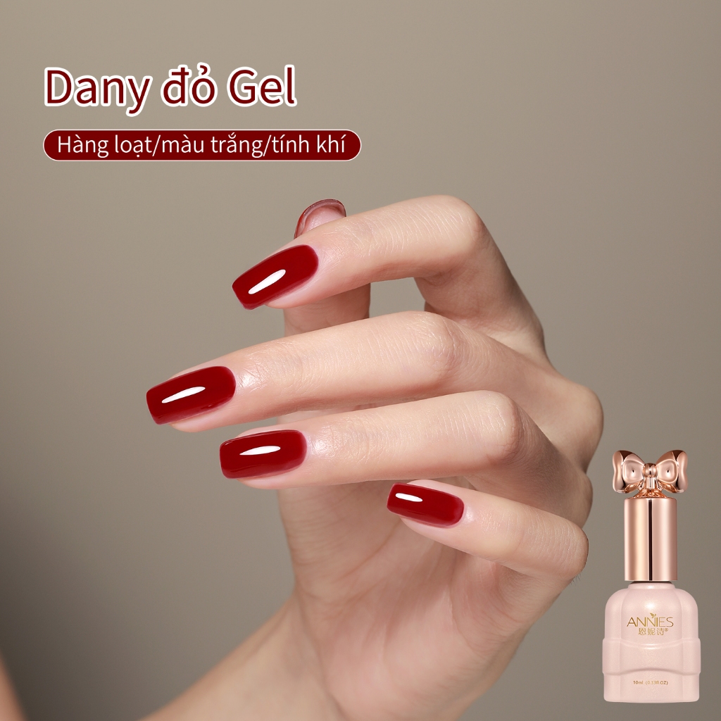 [ANNIES] Keo dán sơn móng tay màu đỏ Danny Cherry Cherry Cherry Cherry Làm móng tay Burgundy chuyên 