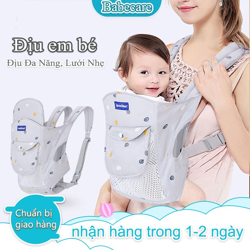 sơ sinh 4 tư thế có đỡ cổ Đai điệu đa năng cho mặt lưới thoáng gọn nhẹ- Địu em bé đi xe máy