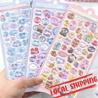  Set Sticker DIY Nổi 3D Cute Chất Liệu Nhựa PVC Phù Hợp Trang Trí Sổ Tay Điện Thoại Nón Bảo Hiểm Dán Móng Tay 
