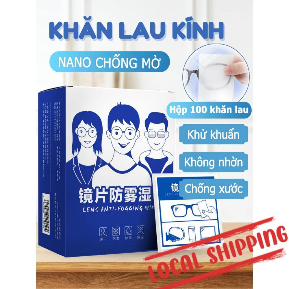 ✨Hi Life✨Hộp 200 Khăn lau kính Nano, khăn giấy chống bám hơi nước, chống mờ sương, mồ hôi, chống nhờ