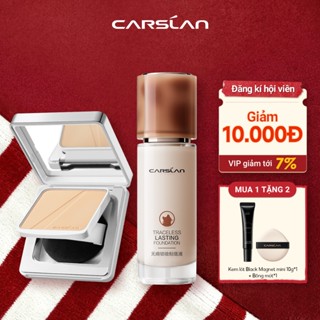  【Combo Carslan Phấn nén White Magnet Chống nắng lâu dài SPF 50 + PA + + + 9g + Kem nền lâu dài 30g 