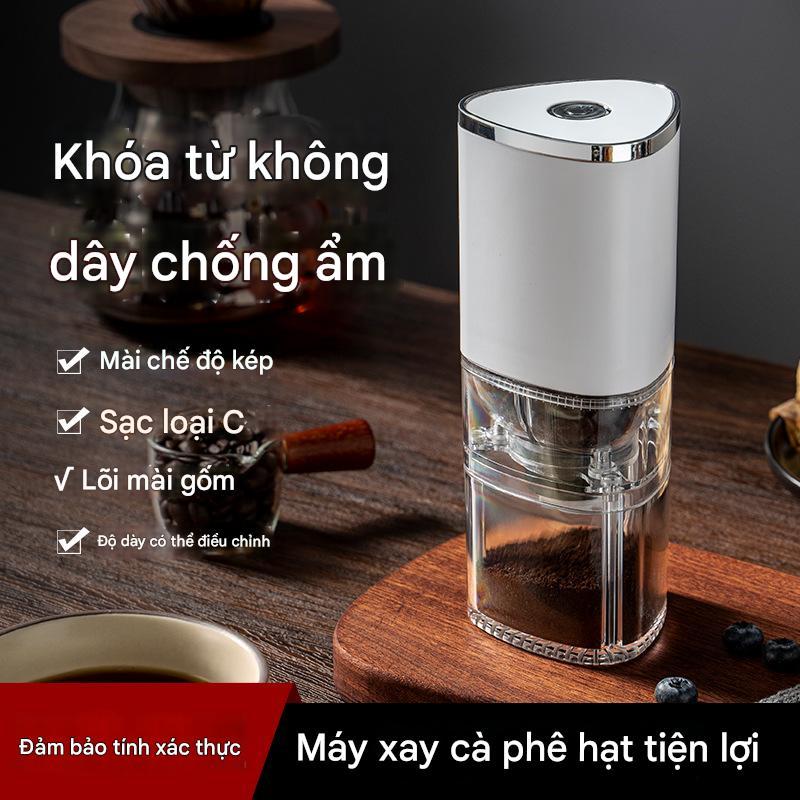 Máy Xay Cà Phê Điện Di Động Thiết Kế Đức Hộ Gia Đình Máy Xay Ý Từ Tính Có Thể Tháo Rời Có Thể Giặt Máy Xay Tự Động Nhỏ Type-C Sạc Nhanh RCIG