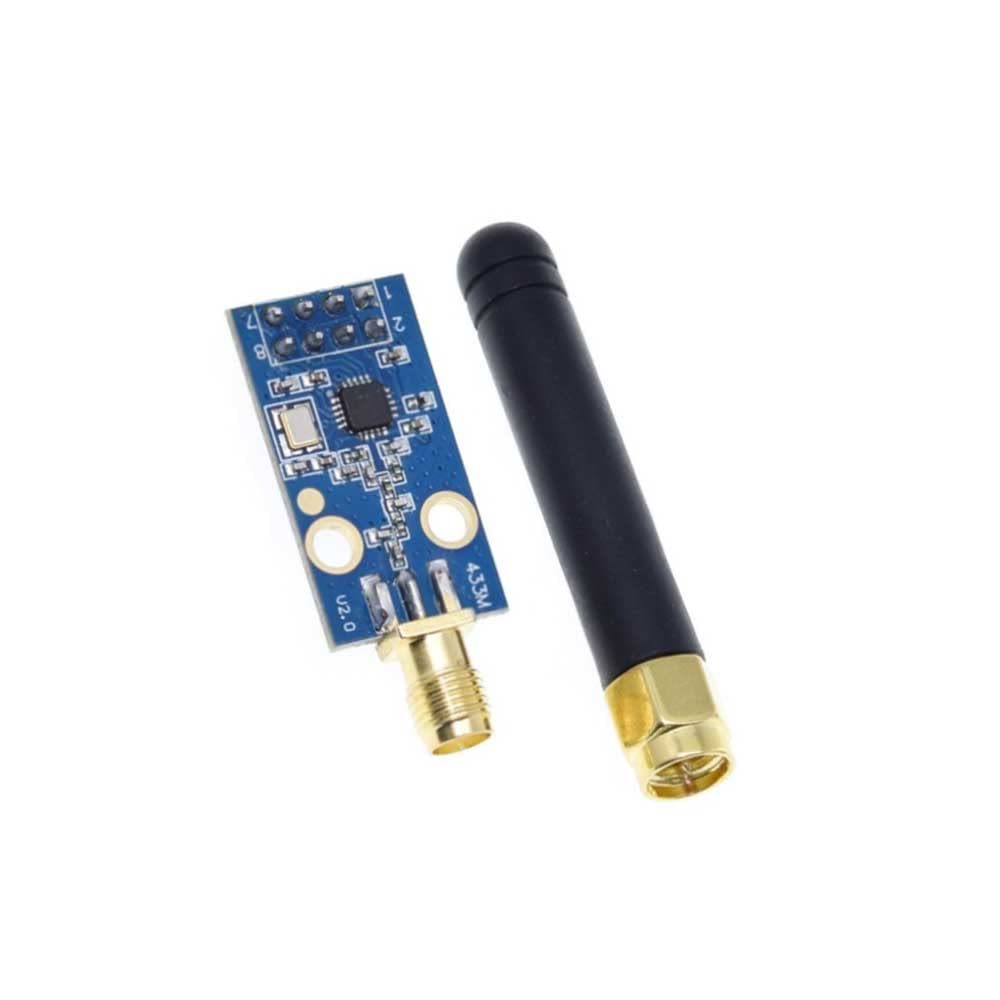Mô-đun không dây CC1101 Mô-đun thu phát truyền dữ liệu 433M với Ăng-ten tăng SMA + Ăng-ten thanh keo