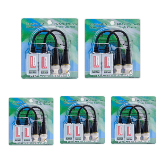 5 cặp AHD / CVI / TVI Hỗ trợ thụ động đơn 1080P 2MP 3MP Video Balun cho phụ kiện quan sát