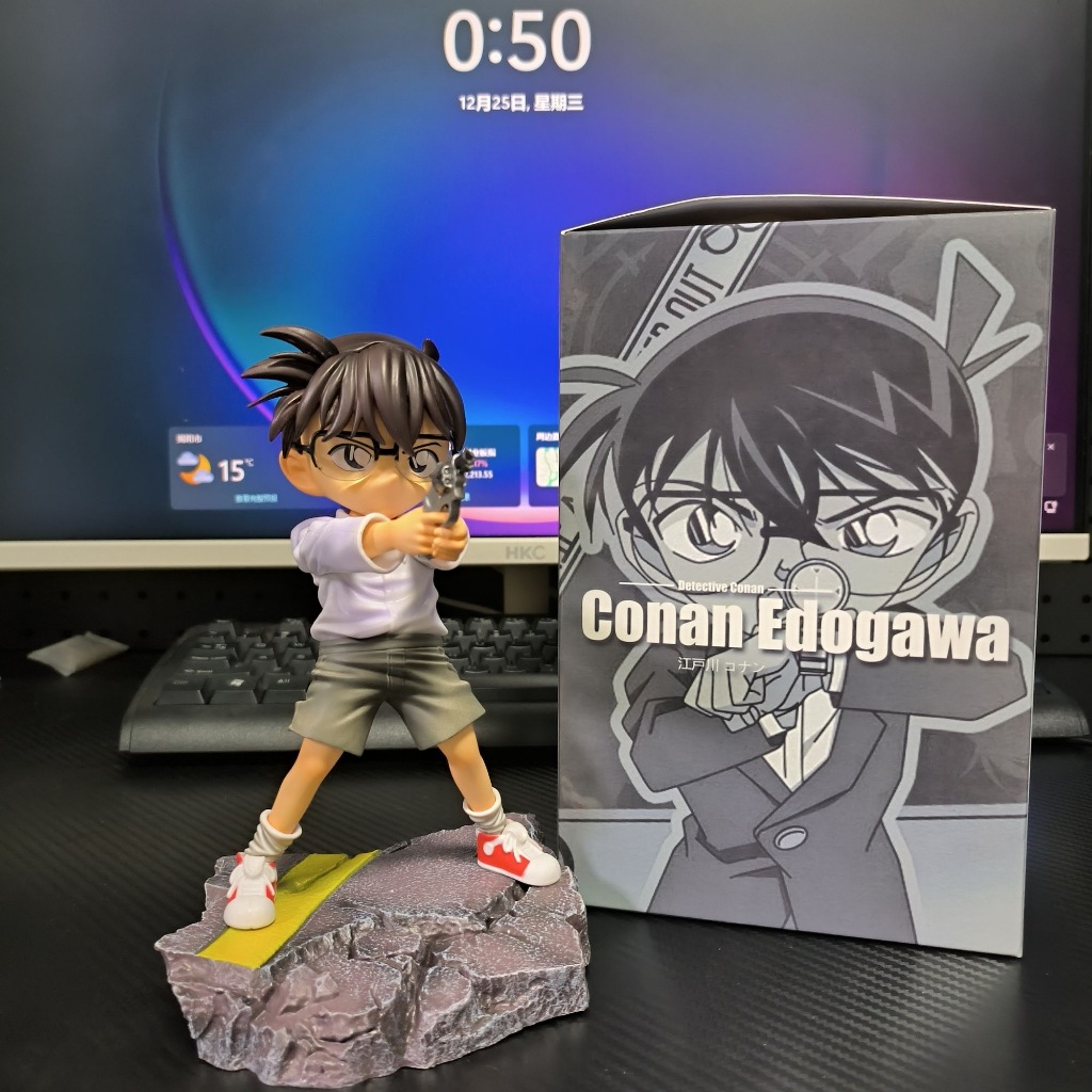 Tượng Detective Conan Aiming Pose - Conan & Haibara Ai (Phiên bản phim), Mô hình sưu tập Anime 17cm