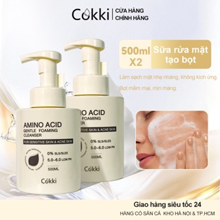  Sữa Rửa Mặt Cokki Cho Mọi Loại Da 500ml - Dưỡng Sáng Kiểm Soát Dầu & Tẩy Tế Bào Chết Nhẹ - Cân Bằng Độ Ẩm Làm Sạch Sâu Lỗ Chân Lông,Không Gây Khô Căng - Hàng Chính Hãng 