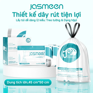 Túi Rác Có Dây Rút JASMEEN Thơm Mùi Hoa Nhài - Ngăn Mùi, Chống Rách, Cuộn Treo Tiện Lợi Cho Mọi Nhà