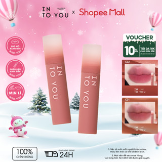   VÕ HÀ LINH x INTO YOU  COMBO 2 Son sương đặc chất son tint lì mịn mướt môi lâu trôi không gây khô môi 3.2g x 2 